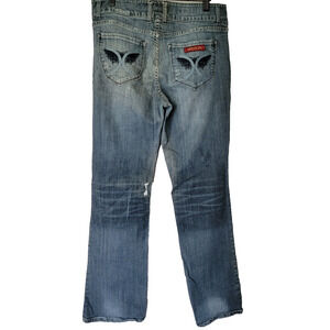 Sasson VTG Bootcut Boogie Jeans Thrashed 2 Stains Womens 8 Ooh La La 80's 33x31